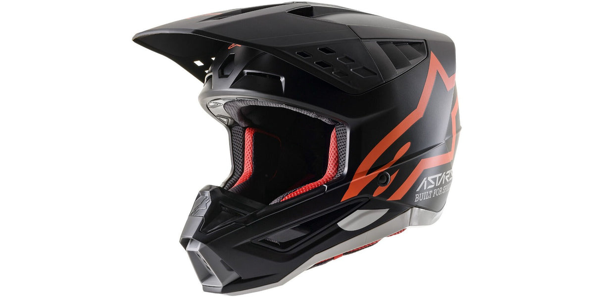 Přilba Alpinestars S-M5 Compass matná černá/oranžová fluo