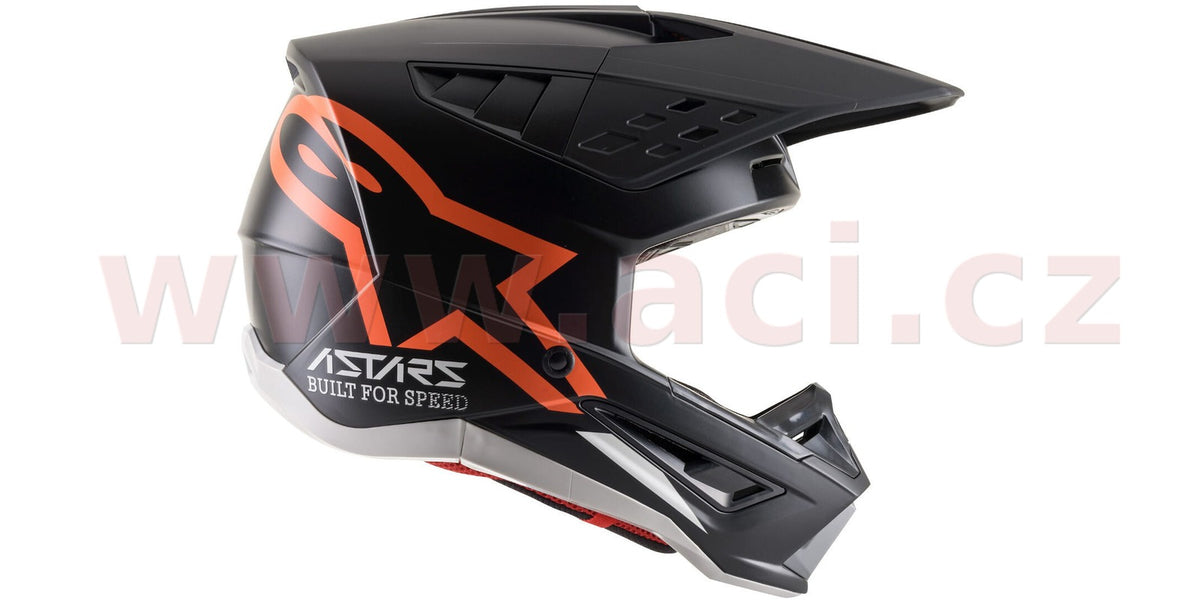 Přilba Alpinestars S-M5 Compass matná černá/oranžová fluo