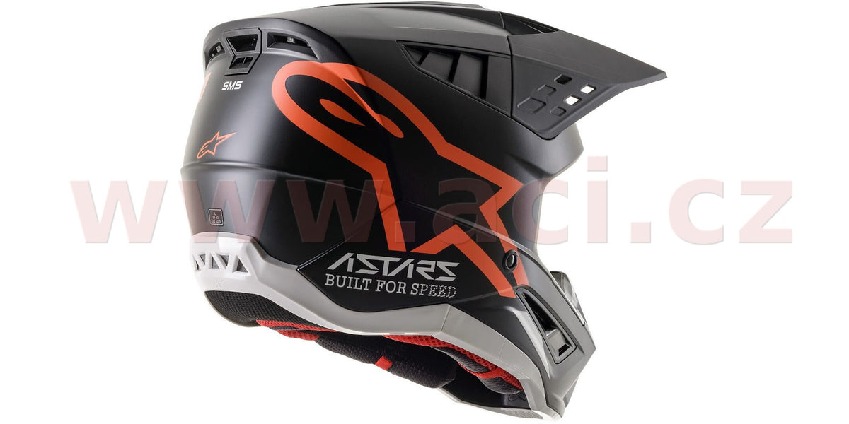 Přilba Alpinestars S-M5 Compass matná černá/oranžová fluo