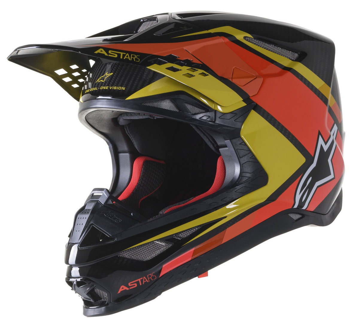 Přilba Alpinestars Supertech S-M10 Carbon META2 černá/žlutá/oranžová lesklá
