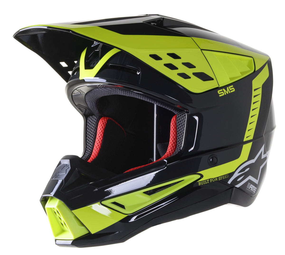 Přilba Alpinestars S-M5 Beam černá antracit/žlutá fluo lesklá
