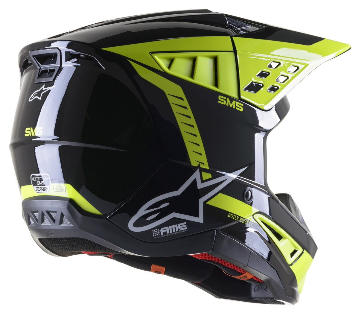 Přilba Alpinestars S-M5 Beam černá antracit/žlutá fluo lesklá