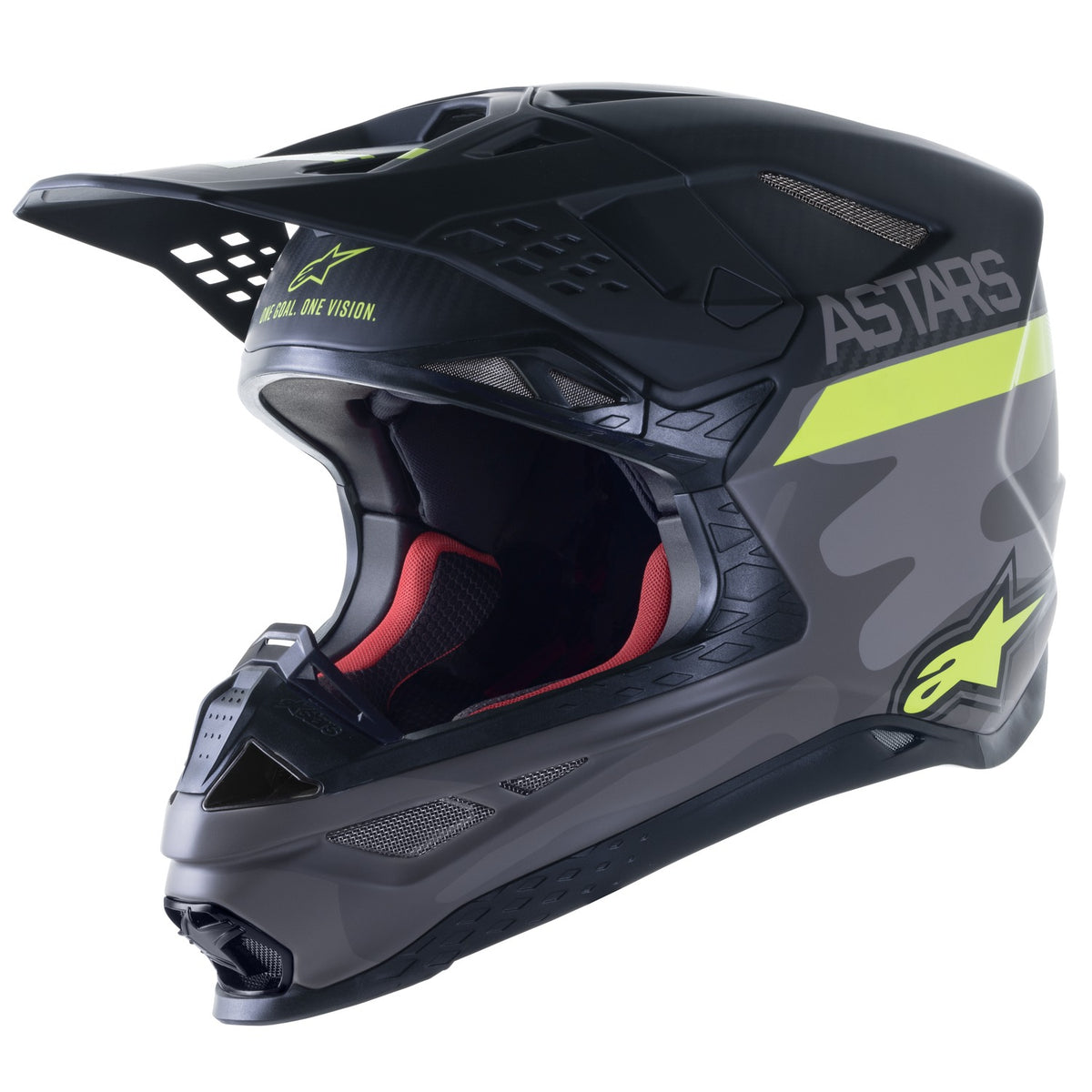 Přilba Alpinestars Supertech S-M10 limitovaná edice AMS šedá/bílá/žlutá fluo/černá