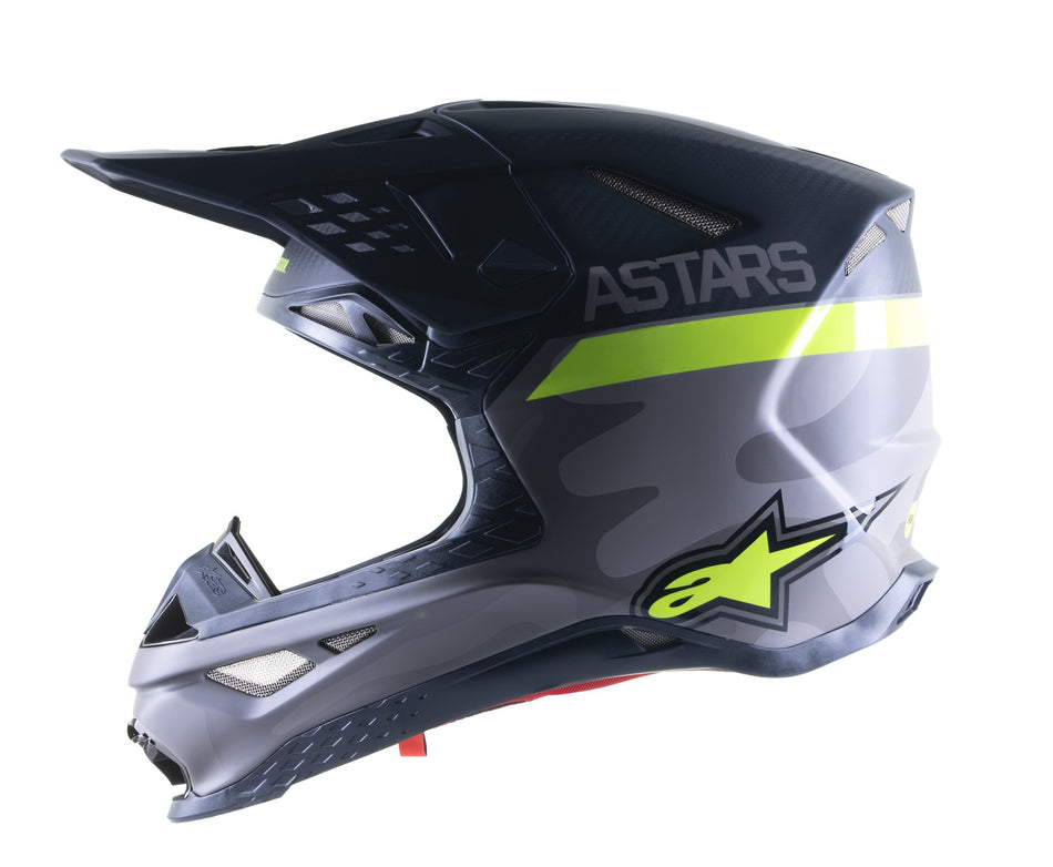 Přilba Alpinestars Supertech S-M10 limitovaná edice AMS šedá/bílá/žlutá fluo/černá