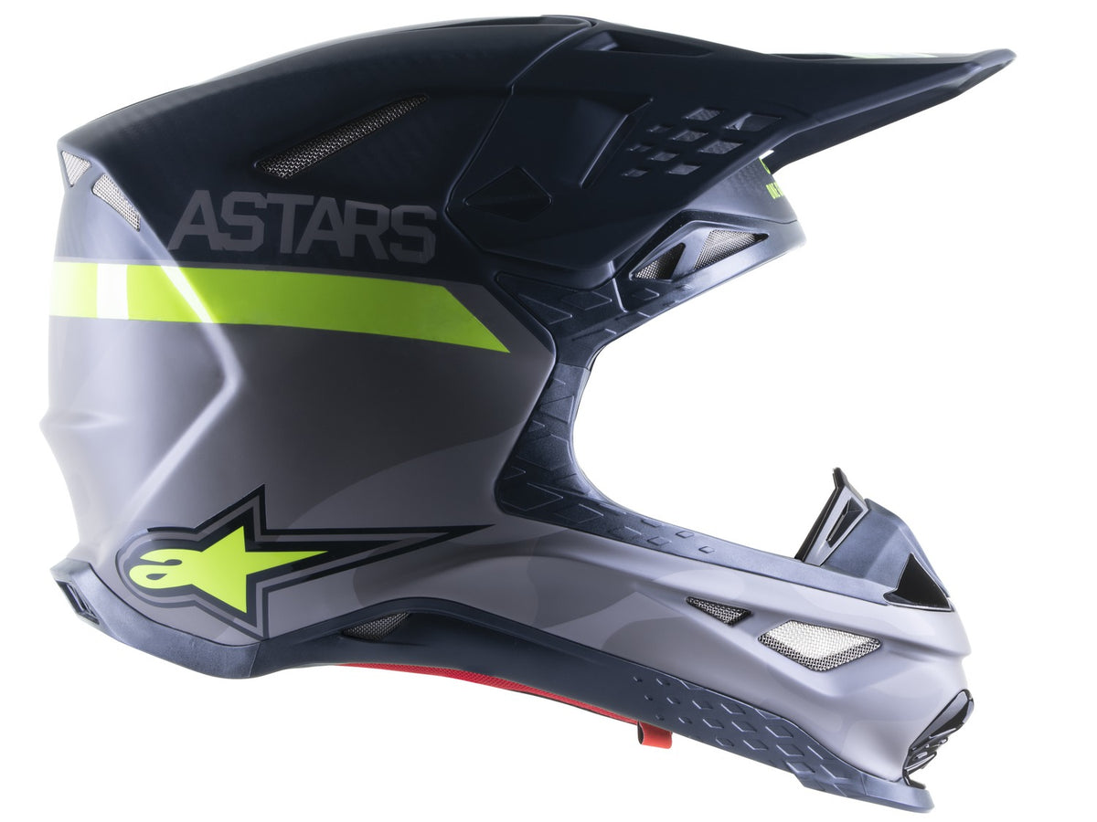 Přilba Alpinestars Supertech S-M10 limitovaná edice AMS šedá/bílá/žlutá fluo/černá