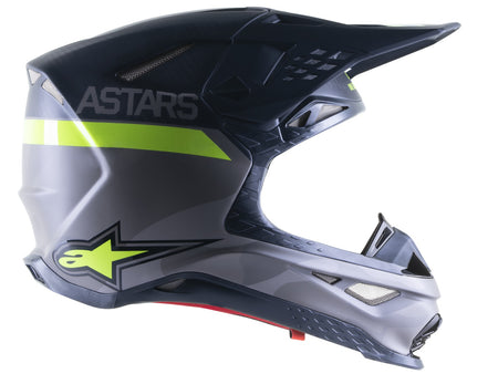 Přilba Alpinestars Supertech S-M10 limitovaná edice AMS šedá/bílá/žlutá fluo/černá