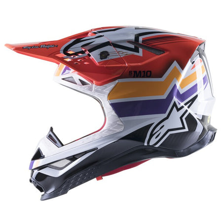 Přilba Alpinestars Supertech S-M10 edice Troy LEE Designs oranžová/žlutá/fialová/bílá/černá