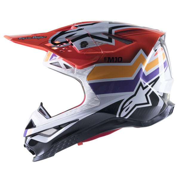 Přilba Alpinestars Supertech S-M10 edice Troy LEE Designs oranžová/žlutá/fialová/bílá/černá