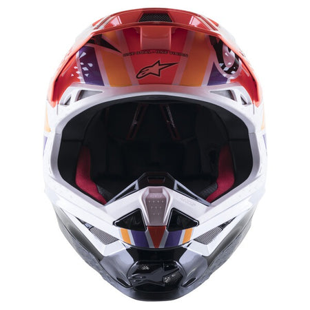 Přilba Alpinestars Supertech S-M10 edice Troy LEE Designs oranžová/žlutá/fialová/bílá/černá