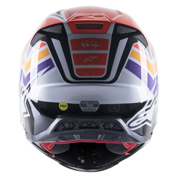 Přilba Alpinestars Supertech S-M10 edice Troy LEE Designs oranžová/žlutá/fialová/bílá/černá