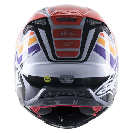 Přilba Alpinestars Supertech S-M10 edice Troy LEE Designs oranžová/žlutá/fialová/bílá/černá