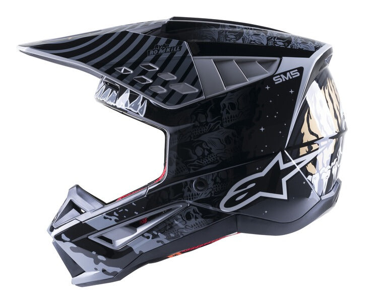 Přilba Alpinestars S-M5 Solar Flare černá/šedá