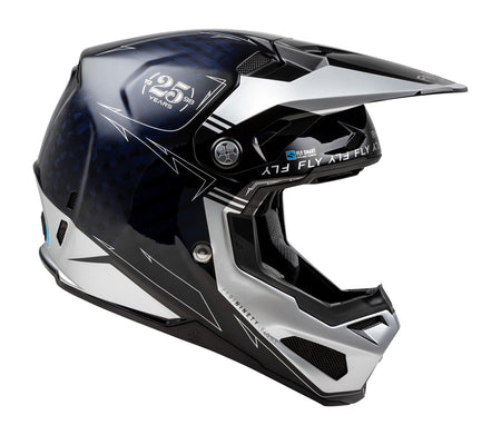 Přilba Fly Racing Formula S Carbon modrá/stříbrná