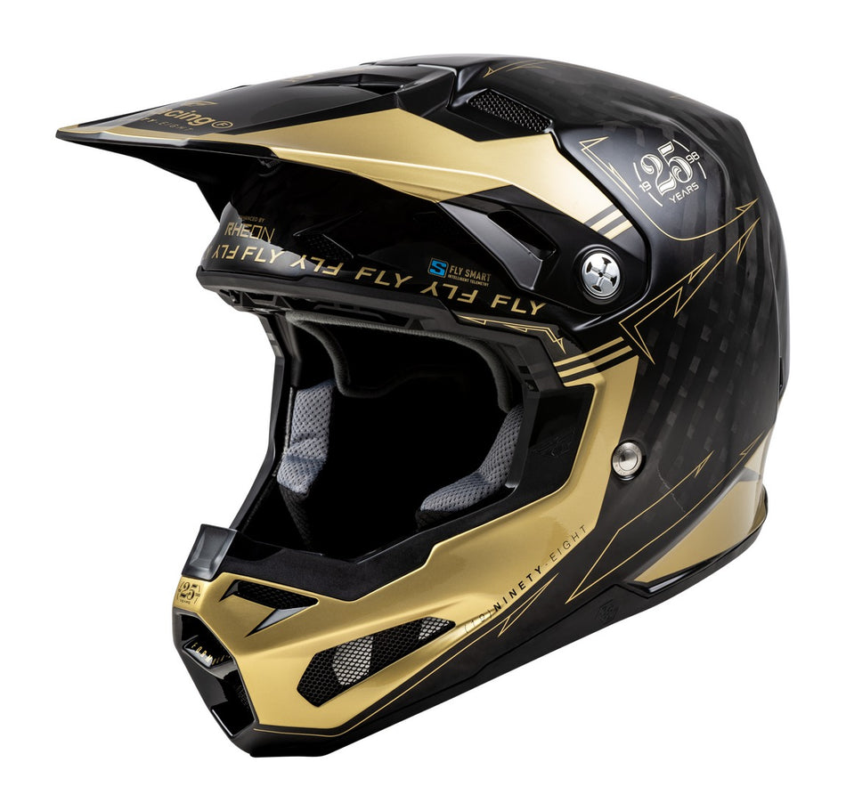 Přilba Fly Racing Formula S Carbon černá/zlatá