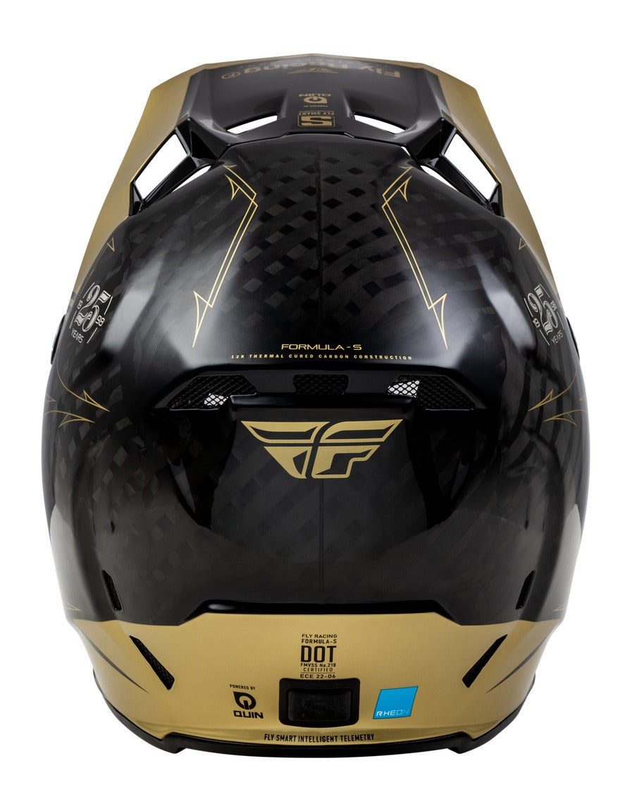 Přilba Fly Racing Formula S Carbon černá/zlatá