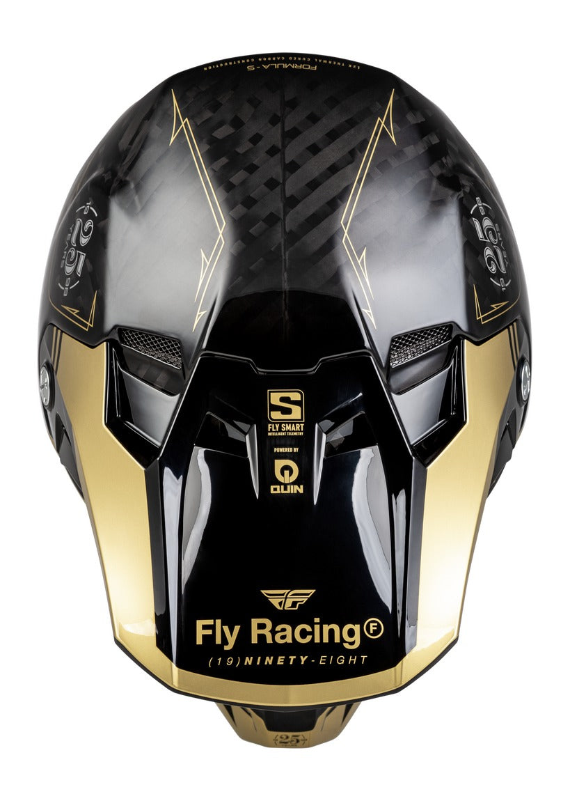 Přilba Fly Racing Formula S Carbon černá/zlatá