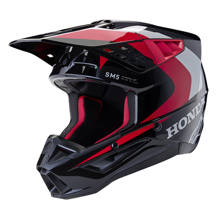Přilba Alpinestars S-M5 Honda černá/červená/šedá