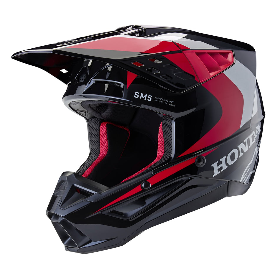 Přilba Alpinestars S-M5 Honda černá/červená/šedá