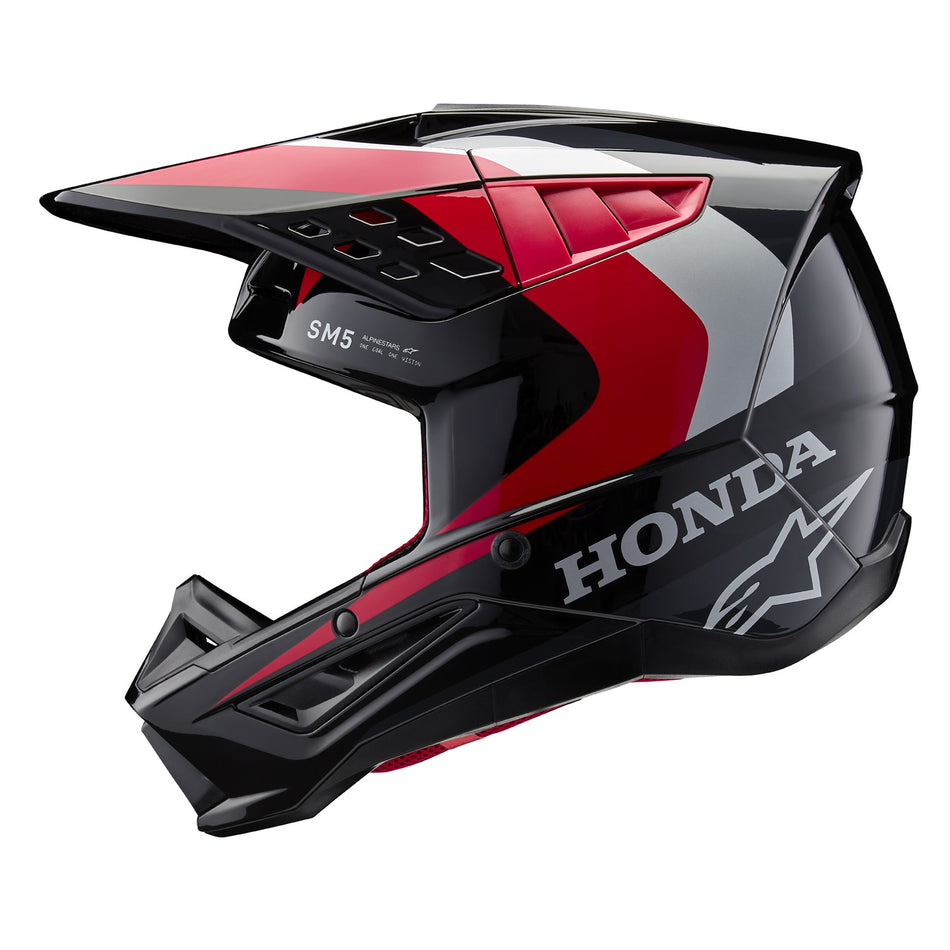 Přilba Alpinestars S-M5 Honda černá/červená/šedá