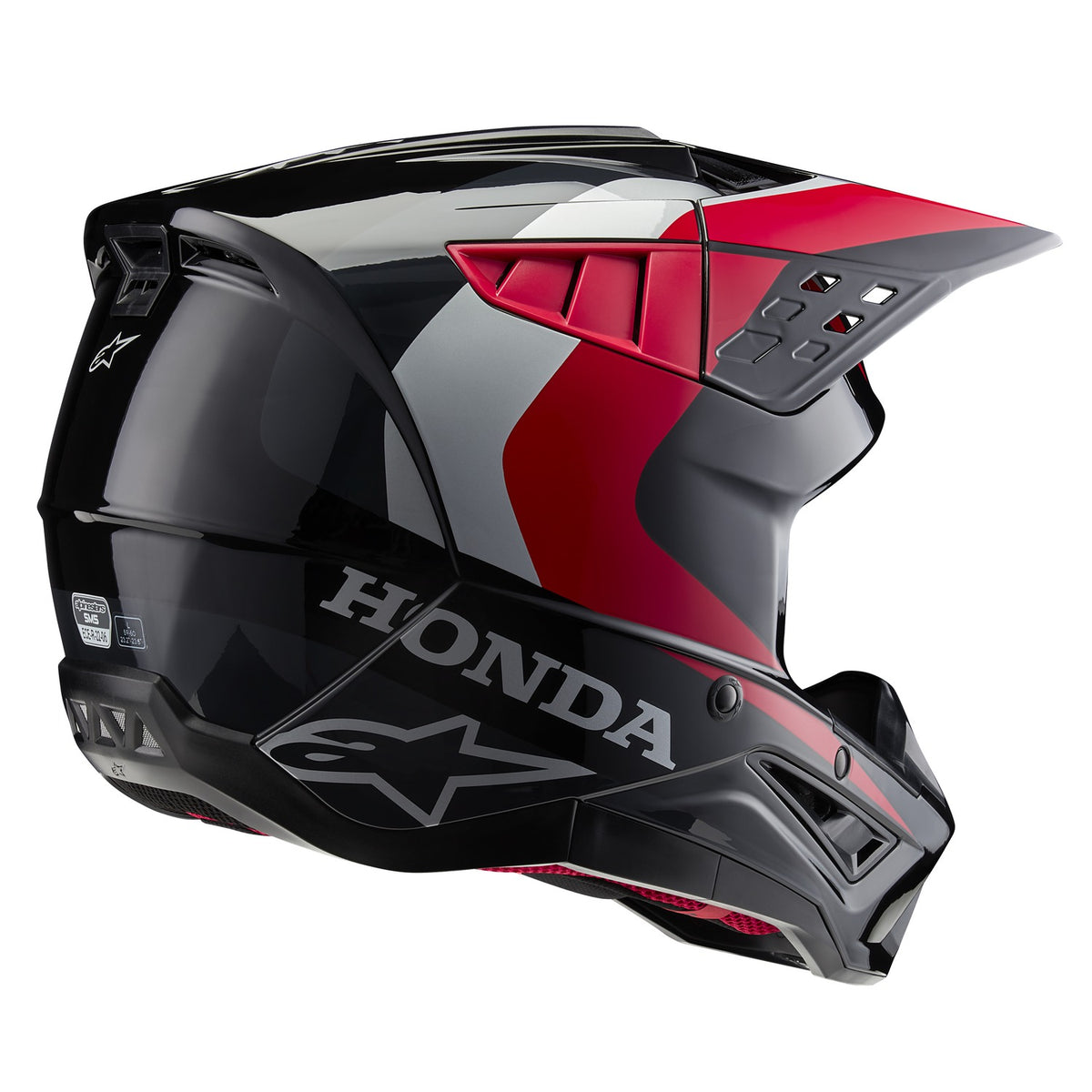 Přilba Alpinestars S-M5 Honda černá/červená/šedá