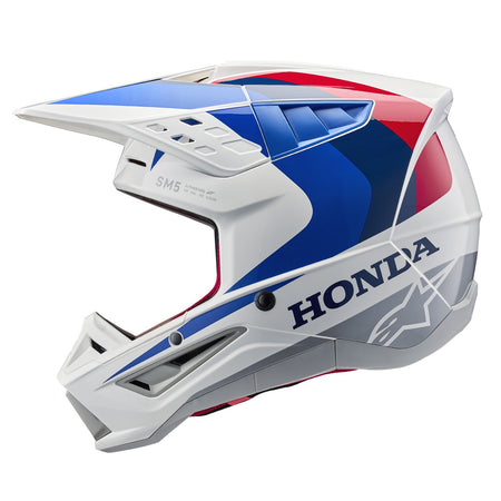Přilba Alpinestars S-M5 Honda bílá/modrá/červená