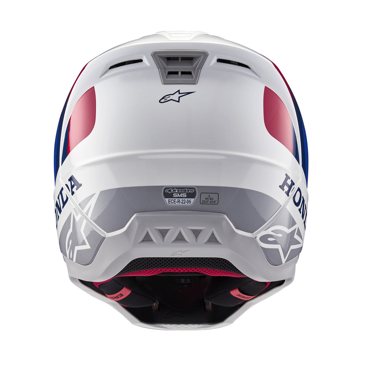 Přilba Alpinestars S-M5 Honda bílá/modrá/červená