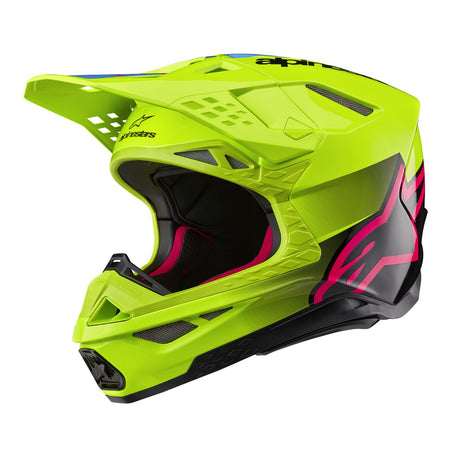 Přilba Alpinestars Supertech S-M10 Unite žlutá fluo/černá/růžová
