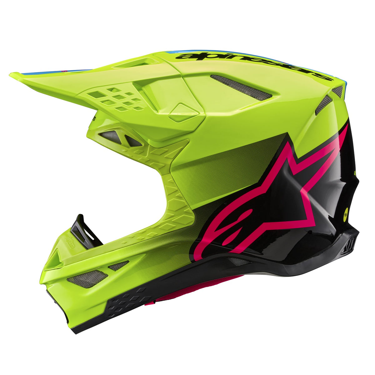 Přilba Alpinestars Supertech S-M10 Unite žlutá fluo/černá/růžová