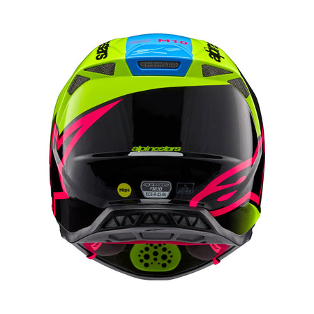 Přilba Alpinestars Supertech S-M10 Unite žlutá fluo/černá/růžová