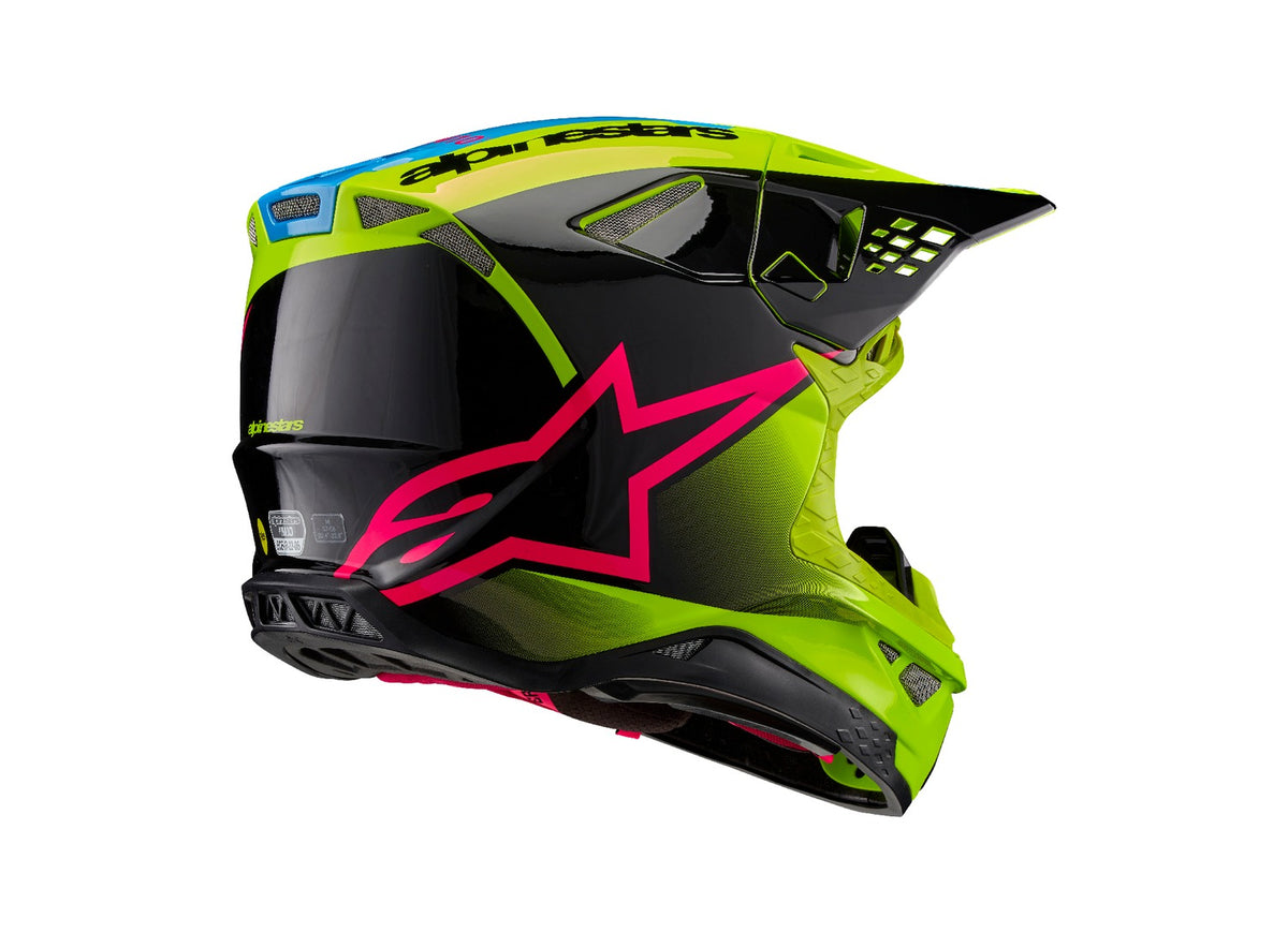 Přilba Alpinestars Supertech S-M10 Unite žlutá fluo/černá/růžová