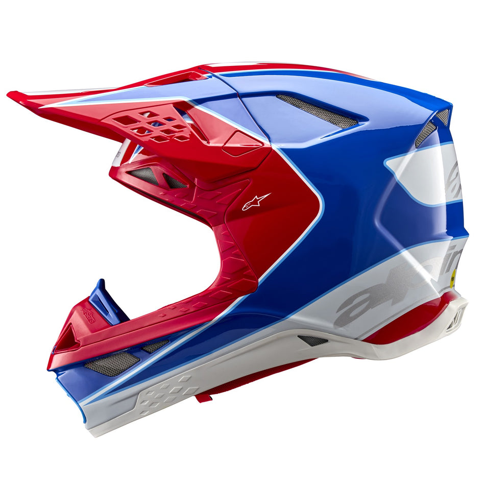 Přilba Alpinestars Supertech S-M10 Aeon červená fluo/modrá