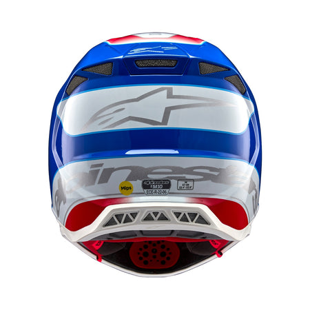 Přilba Alpinestars Supertech S-M10 Aeon červená fluo/modrá