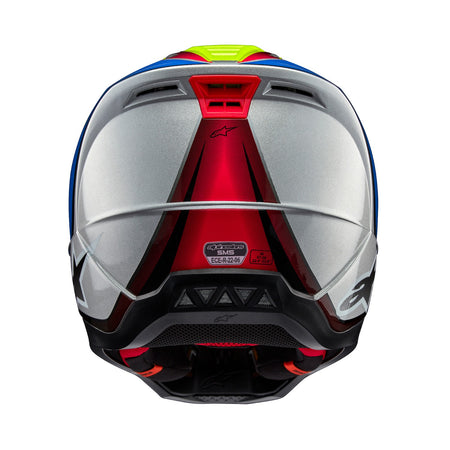 Přilba Alpinestars S-M5 Sail žlutá fluo/modrá/stříbrná