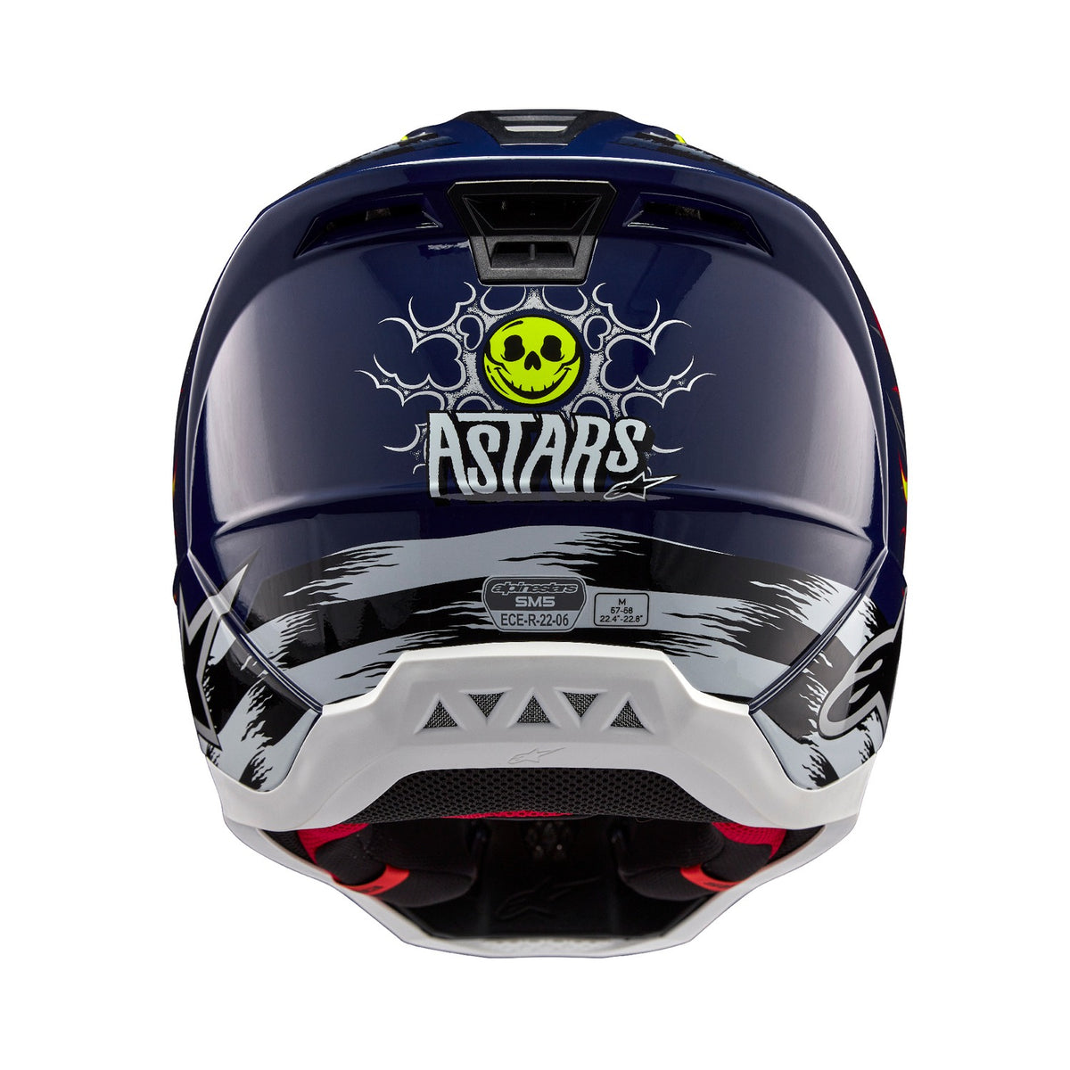 Přilba Alpinestars S-M5 Rash tmavě modrá/žlutá fluo
