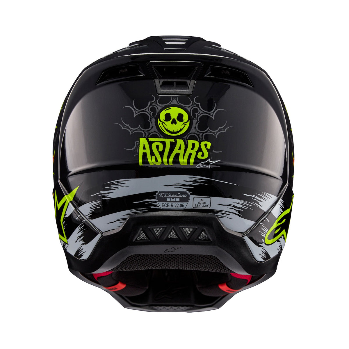 Přilba Alpinestars S-M5 Rash tmavě šedá/červená fluo