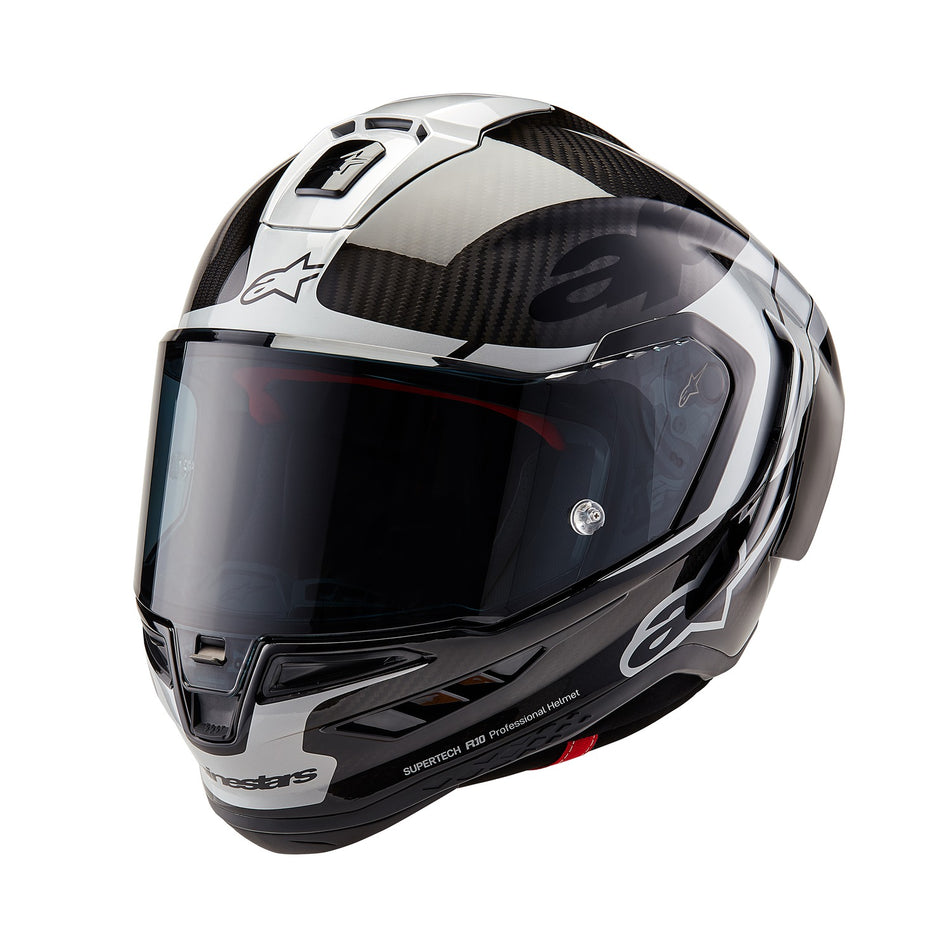 Přilba Alpinestars Supertech R10 Element karbon/stříbrná/černá