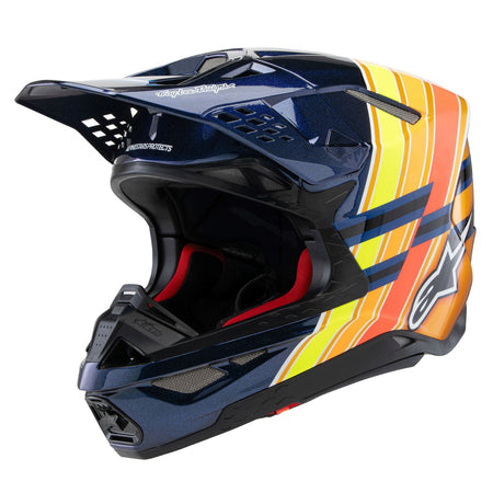 Přilba Alpinestars Supertech S-M10 edice Troy LEE Designs modrá perleť/oranžová fluo/žlutá/červená