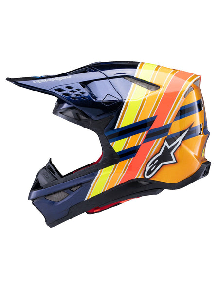 Přilba Alpinestars Supertech S-M10 edice Troy LEE Designs modrá perleť/oranžová fluo/žlutá/červená