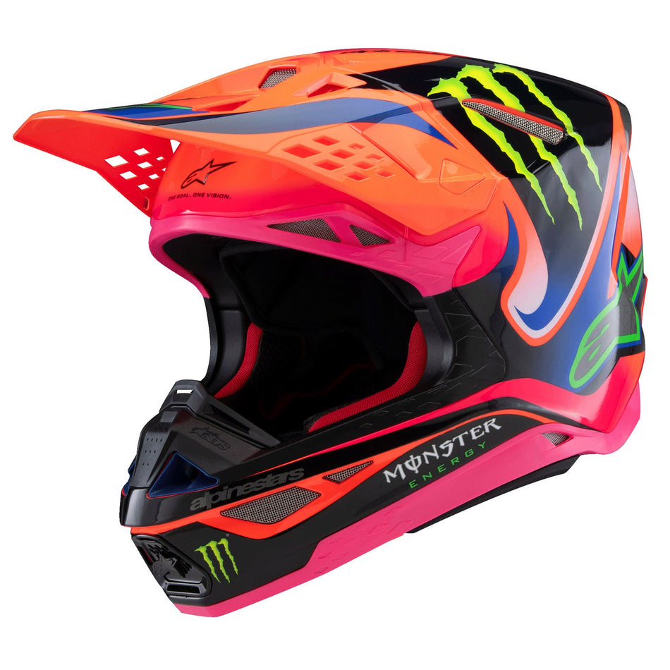 Přilba Alpinestars Supertech S-M10 edice Haiden Deegan oranžová fluo/fialová/růžová/zelená