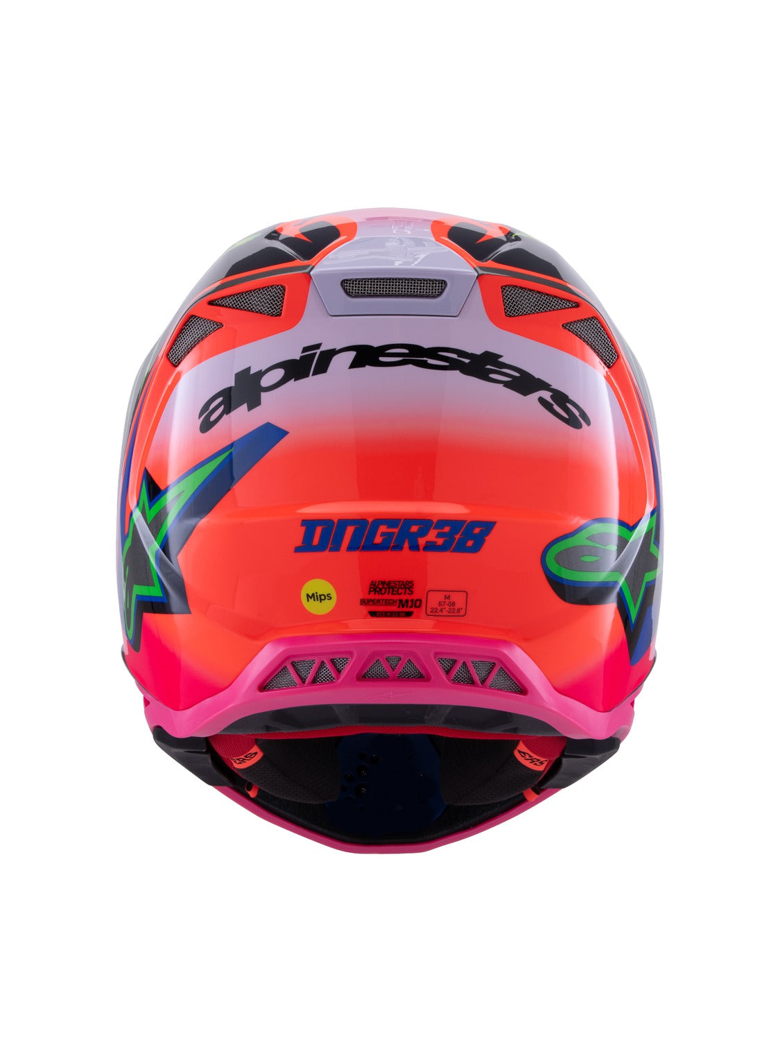 Přilba Alpinestars Supertech S-M10 edice Haiden Deegan oranžová fluo/fialová/růžová/zelená