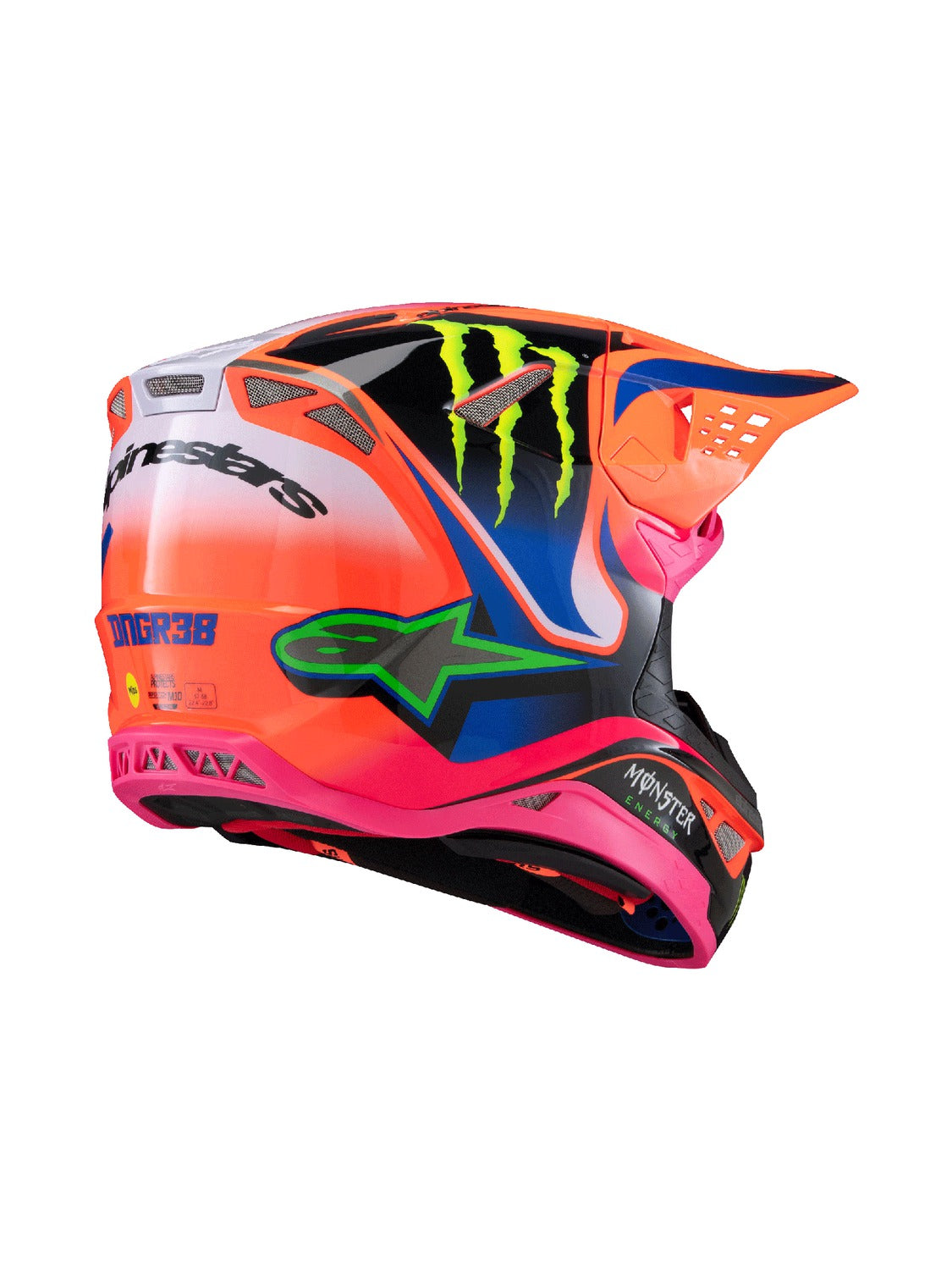 Přilba Alpinestars Supertech S-M10 edice Haiden Deegan oranžová fluo/fialová/růžová/zelená