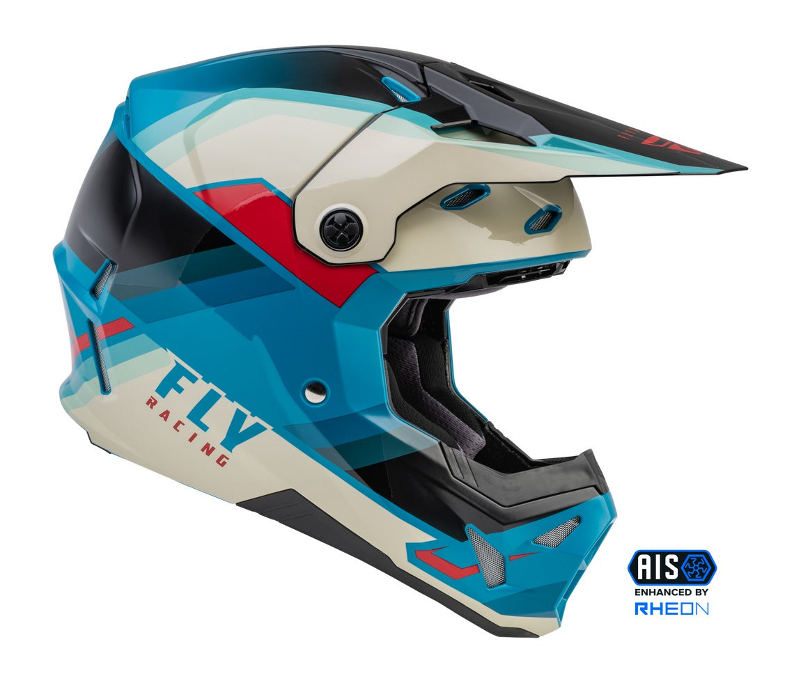 Přilba Fly Racing Formula CP černá/šedá/tyrkysová