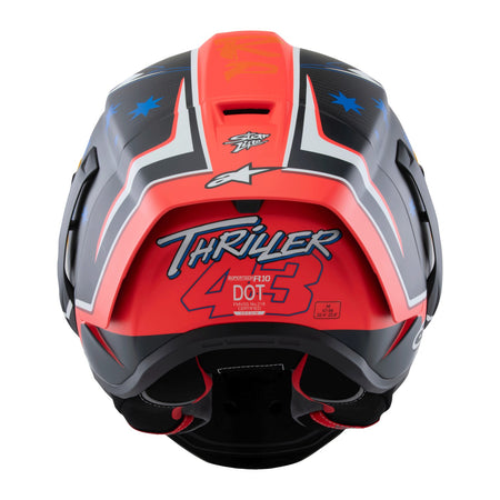 Přilba Alpinestars Supertech R10 limitovaná edice Jack Miller matný karbon/červená/modrá/žlutá/bílá