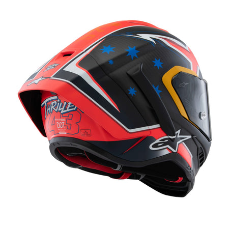 Přilba Alpinestars Supertech R10 limitovaná edice Jack Miller matný karbon/červená/modrá/žlutá/bílá