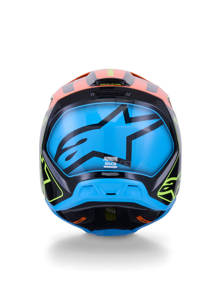 Přilba Alpinestars S-M3 Fray černá/oranžová fluo/žlutá fluo/tyrkysová