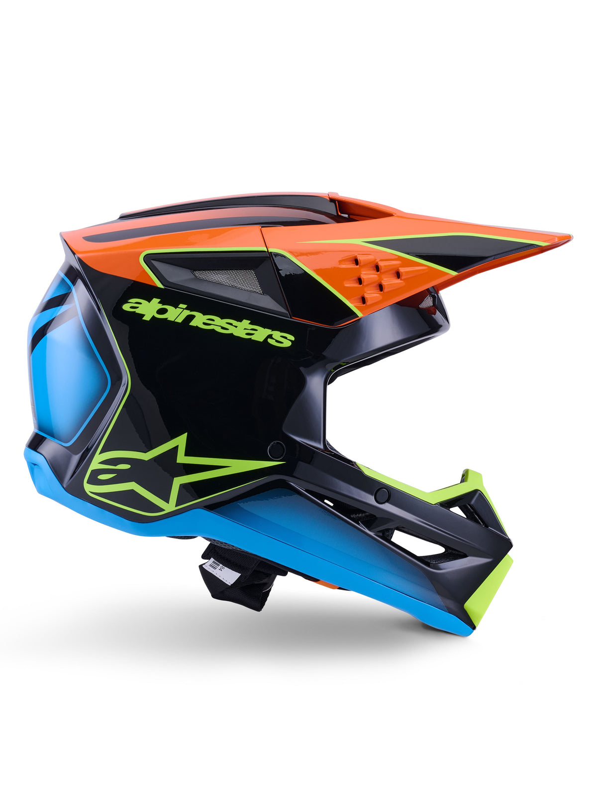 Přilba Alpinestars S-M3 Fray černá/oranžová fluo/žlutá fluo/tyrkysová