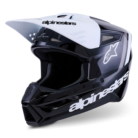 Přilba Alpinestars S-M3 Radium černá/bílá/šedá