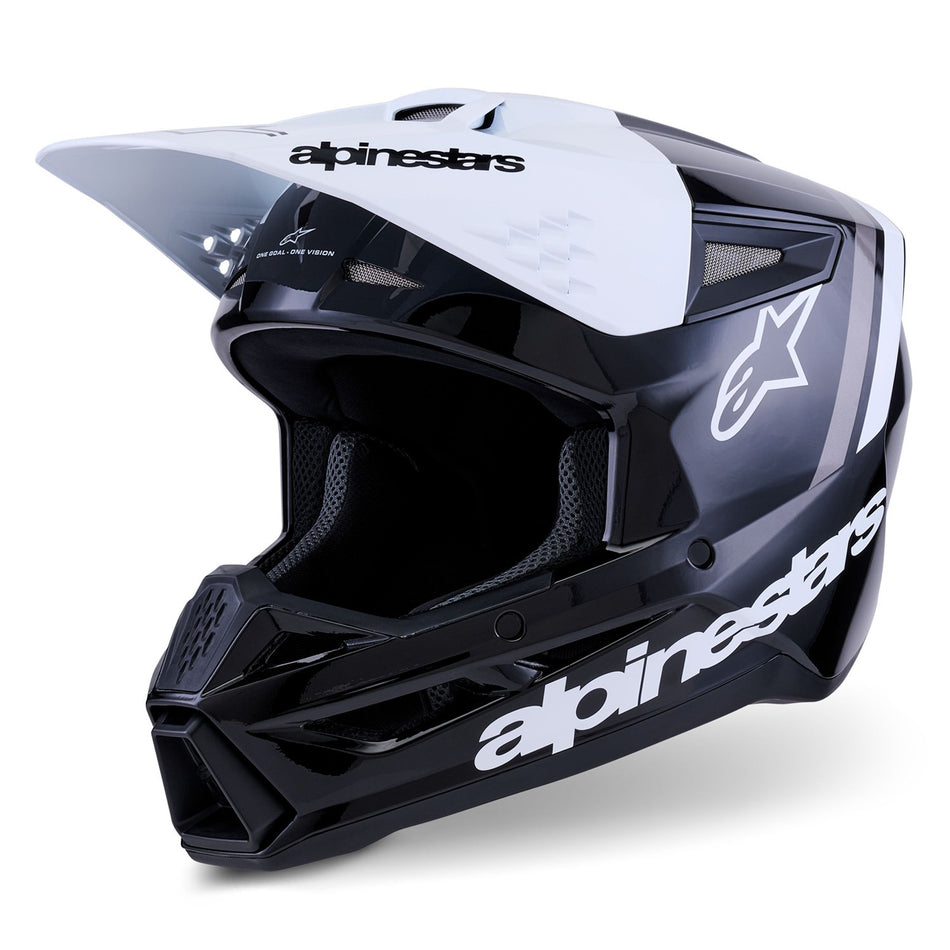 Přilba Alpinestars S-M3 Radium černá/bílá/šedá