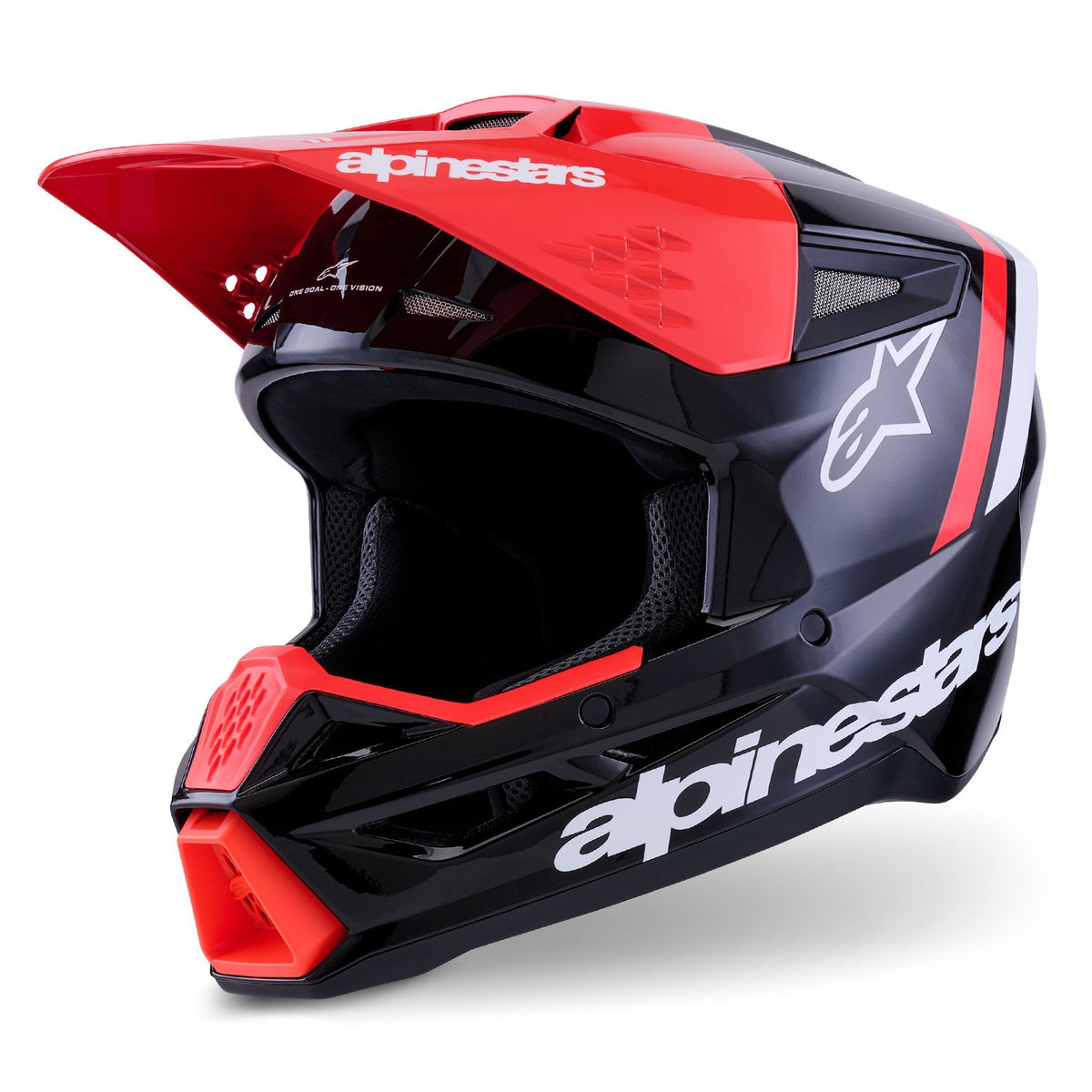 Přilba Alpinestars S-M3 Radium černá/červená fluo/bílá