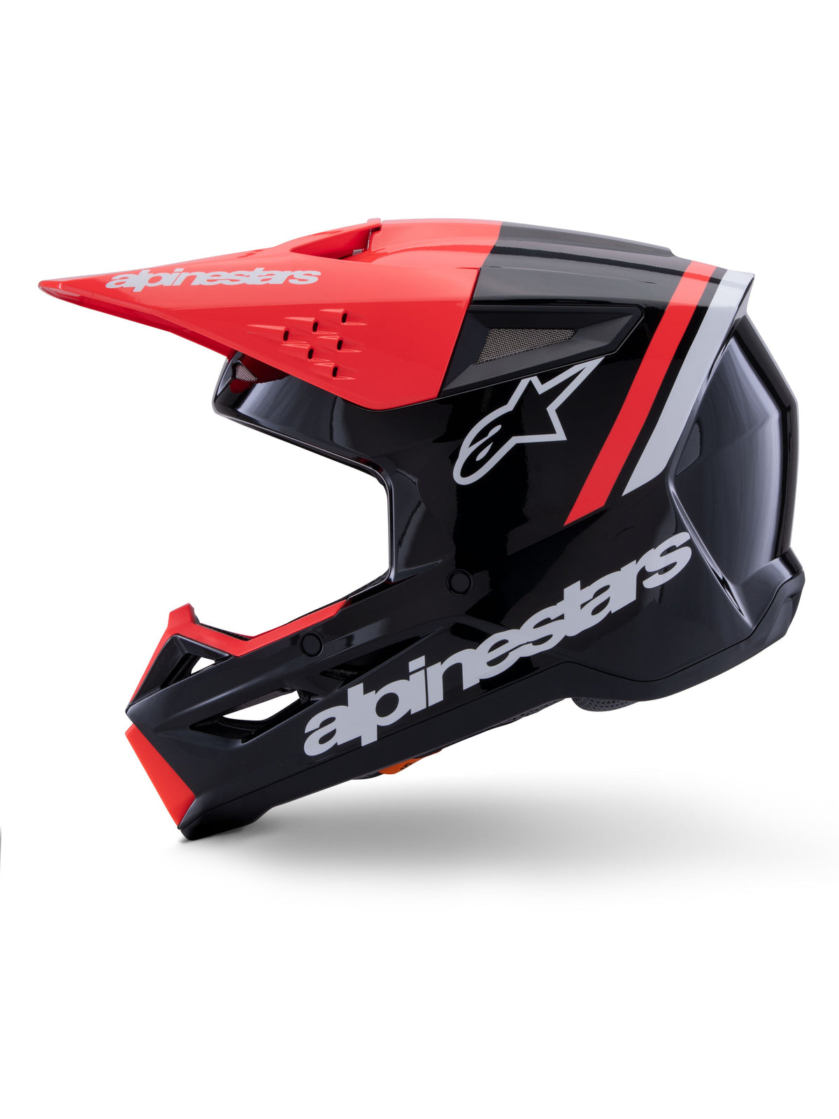 Přilba Alpinestars S-M3 Radium černá/červená fluo/bílá